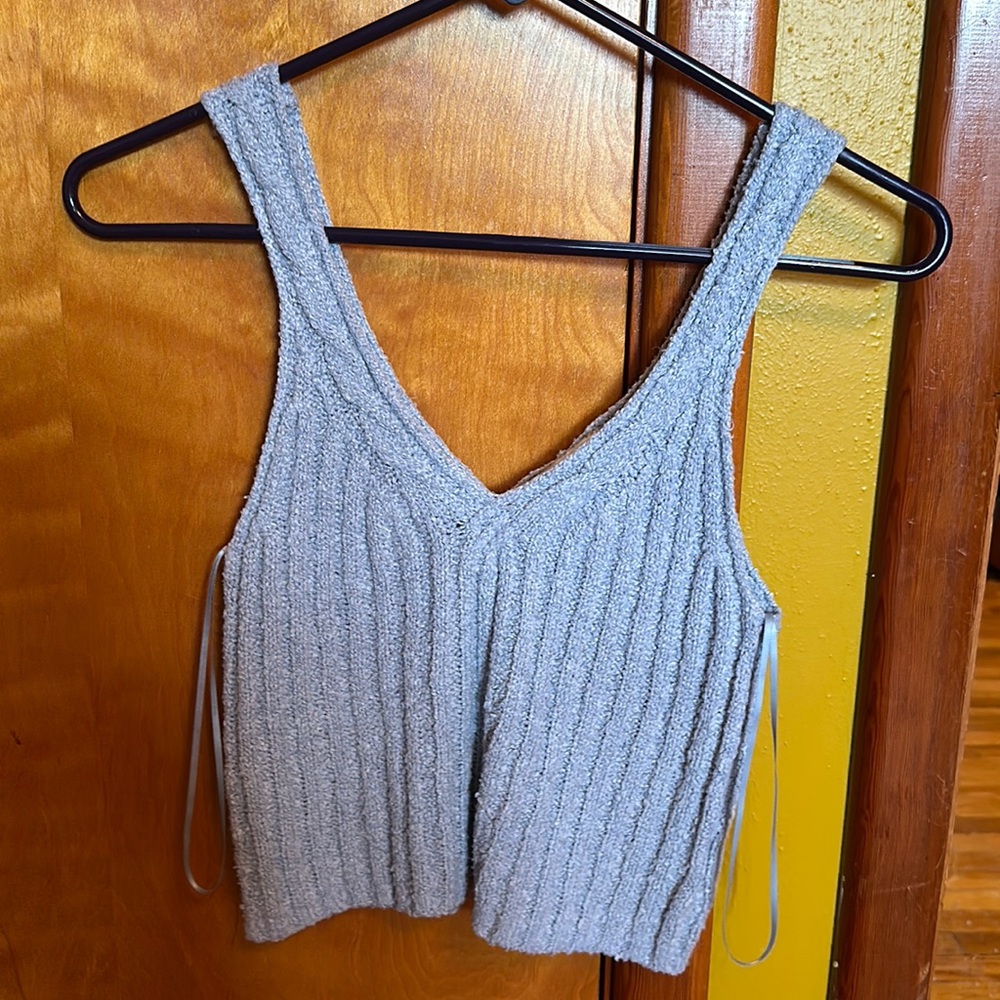 Light blue knitted tank top, never worn
